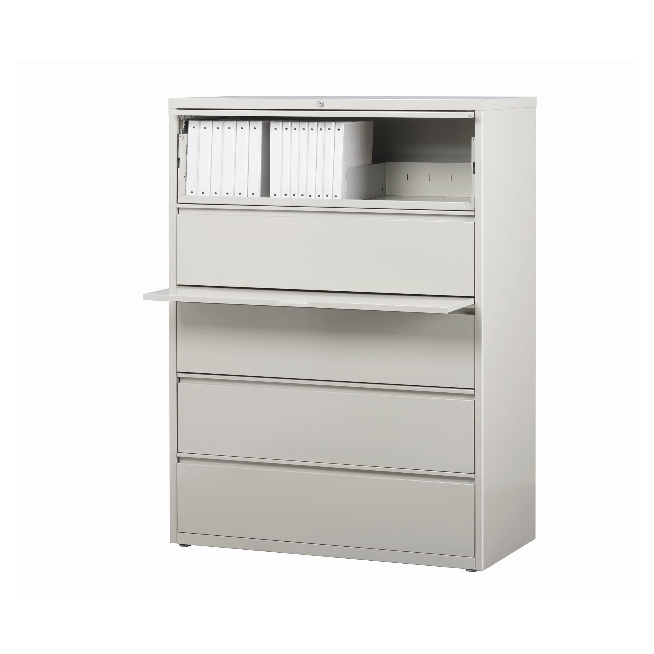 Hirsh 42 inch Wide 5 Drawer Metal Lateral File Cabinet for Home and Office, Holds Letter, Legal and A4 Hanging Folders, Gray