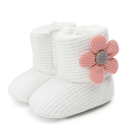 

Lovebay Infant Toddler Baby Flowers Winter Boots Girls First Walkers Keep Warm Snowfield Booties Boot Shoes