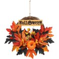 thumbnail image 1 of Coronas de otoño de 40 cm, corona de otoño, corona grande de granja de otoño, para decoración de puerta de casa de Halloween, Acción de Gracias, 1 of 4