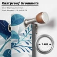 thumbnail image 6 of 2 Panels Outdoor Curtains for Patio Waterproof 54"x84" Navy Blue Leaves Weatherproof Privacy Outsides Curtains, Summer Botanical Farmhouse Watercolor Leaf Grommet Thermal Drapes for Cabana Porch, 6 of 8
