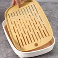 thumbnail image 4 of Litterbox, Bunny Litter Box, Potty Trainer Corner Litter Box Pet Pan Bedding Small Animal, Rabbit Hamster Guinea Pig Ferret Gerbil Chinchilla, S, Black Walnut, 4 of 5