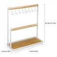 thumbnail image 2 of Herwey Jewelry Display Stand,Modern Metal 2 Tier Tabletop Bracelet Necklace Jewelry Organizer Display Tree Rack with Tray, Necklace Display Rack, 2 of 8