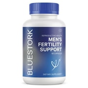 Blue Stork Fertility Supplements for Men - Prenatal Vitamins & Herbal Blend for Him - Conception, Sperm Heath, Drive, Motility Support - Maca Root, Ashwaganda, Folate, B12 - 60 Capsules