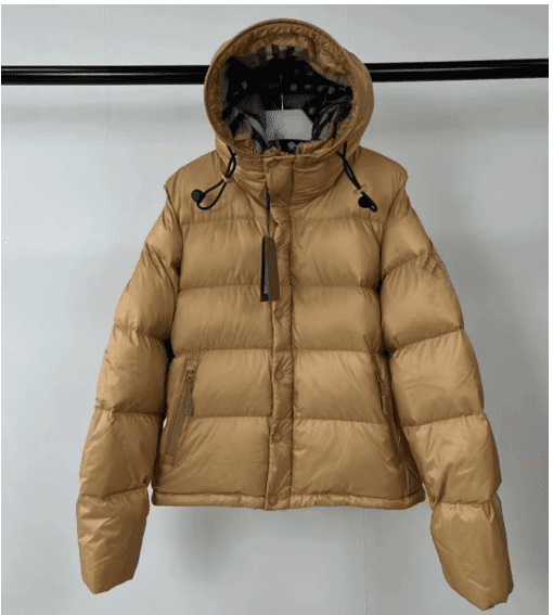Chaqueta de plumas de ganso gruesa con mangas extraibles para hombres y mujeres chaqueta de plumas para parejas chaqueta holgada informal con capucha de invierno verde militar Walmart en linea