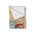 thumbnail image 2 of Funny Soft Flannel Fleece Throw Blanket, Cat and Mouse on Crescent Moon Shaped Cheese Paws Toys Kids Children Cartoon, Cozy Plush for Indoor and Outdoor Use, 50" x 70", Multicolor, by Ambesonne, 2 of 6