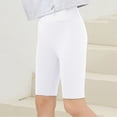 thumbnail image 2 of Summer Children Pants Quarter Pants Solid Color High Waist Shorts Slim Breathable Girls Shorts Wear Yoga Pants Over Out Wear Leisure Shorts, 2 of 6