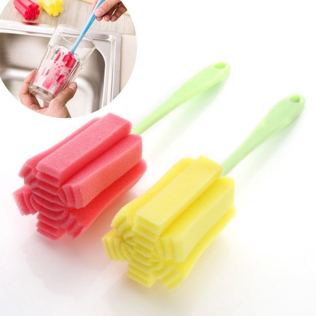 1 PC Kitchen Cleaning Tool Sponge Brush For Wineglass Bottle Coffe Tea Glass Cup