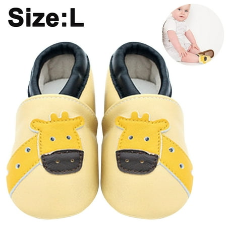 

1 pair Baby Leather Shoes First Walking Infants Toddler Soft Sole Cute Boys Girls Crawling Slippers