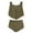 Army Green womens swimsuits, variant on Summer Saving pimelu Bathing Suit for Women Tankini Swimsuits for Women Two Piece Swimsuits Tummy Control Swimsuit Beach Solid Pleated Swing High Waist Swim Suit Tankini