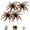 Brown(S), variant on 4Pcs Dice Bait, Floating TPR Swimbait with Reflective Stars,Tentacle Creature Lure, Sea Urchin Style Soft Plastic Baits, for Bass Fishing Drop Shot, Wacky Rig/Neko Rig and Finesse, Slow Sinking