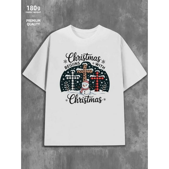 Christmas Snowman T-Shirt men's Christmas 180G 100% Cotton white elegant Christmas crew Vintage Unisex Shirt Cotton tshirts Retro Unisex Shirt Graphic Tee tshirts Trendy Unisex Shirt Printed tshirts