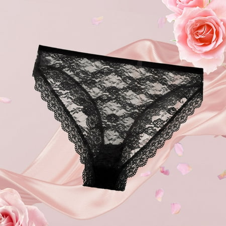 

Gubotare Boxer Briefs For Women Women Low Rise G String Female T Back Thongs Underwear Ladies Breathable Briefs Girl Lingerie Black XXL