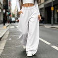 thumbnail image 6 of Khunlpohl Women's Wide Leg Sweatpant Elastic Waist Casual Loose Pants Workout Running Sports Sweatpants with Pockets, 6 of 8