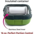 thumbnail image 2 of Pinnacle Insulated Leak-Proof Lunch Box Set of 2, 16oz, Heat Release Valve, Blue/Green, 2 of 7