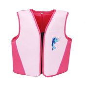 Life Jacket Flotation Device Swimming Floats Vest Puddle Fashion Jacket Size L(Pink)