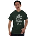 thumbnail image 5 of Keep Calm And Agree With Dad Crown Men's Graphic T Shirt Tees Brisco Brands 2X, 5 of 6