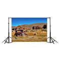 thumbnail image 2 of EREHome Polyester Fabric Wood Cottage Backdrop 7x5ft Photography Background Grass Land Mountains Blue Sky Video Studio Props, 2 of 3