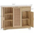 thumbnail image 2 of Irontar Kitchen Storage Cabinet, Sideboard Buffet Cabinet Rattan Decorated Doors, Farmhouse Console Table With Drawer My Lux Decor Round, 2 of 6