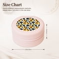 thumbnail image 2 of Yiaed Cute Cow Print Sunflower D Print Travel Jewelry Case Bridesmaid Gift Boxes Jewelry Travel Organizer Small Round Jewelry Box Mini Storage-Pink, 2 of 7