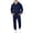 Navy, variant on Spazoro Boys Sweatshirt Jogger Set with Kangaroo Pockets, Elastic Waist Long Sleeve Hooded Neck Regular Fit Solid Color Warm Fleece Lined Active Outfits for Kids Black Size 5-6