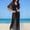 Swim-88Black, variant on Bathing Suit Cover up for Women Mesh Open Front Maxi Kimono Fringe Hem Tie Waist Sheer Beachwear Vacation Resort Wear Cruise Beach to Boardwalk