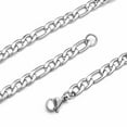 thumbnail image 6 of Stainless Steel Figaro Chain Necklace 16"-36" Men Women 3/4/5/7/9/10/12Mm N70, 6 of 6