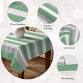 thumbnail image 5 of Green Grey Stripe Table Cloth Waterproof Tablecloths, Farmhouse Modern Art Striped Tablecloth Dining Table Cover for Kitchen Party Tabletop Outdoor, Square Tablecloth 54x54 Inch, 5 of 9