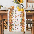 thumbnail image 3 of Fall Orange Maple Leaf Watercolor Table Runner 13x70in Non-Slip Cotton Linen Table Runners, Thanksgiving Pumpkin Sunflower Dresser Scarves TableRunner for Dinner Kitchen Dining Wedding Party, 3 of 9