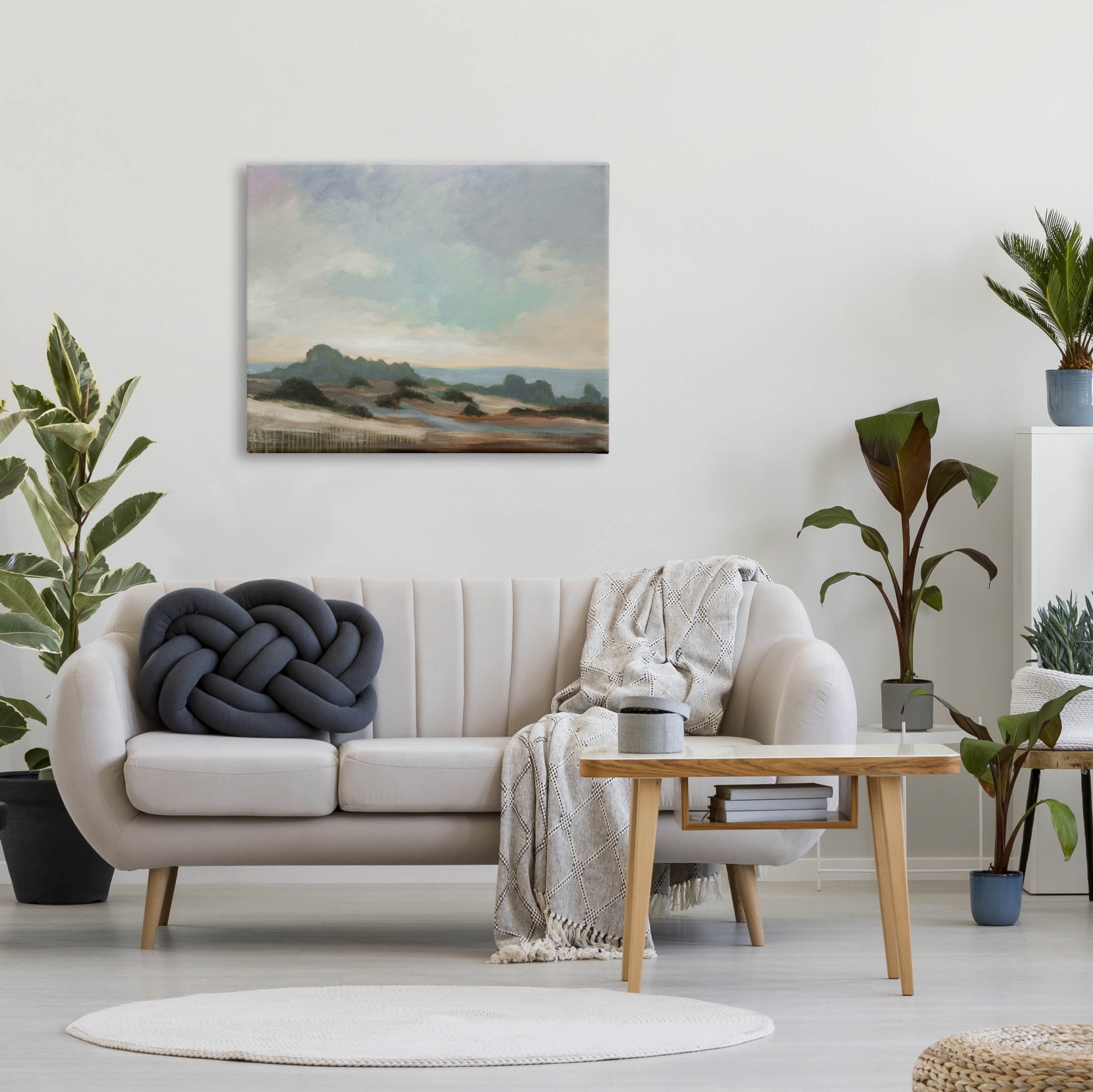 Stupell Industries Distant Ocean Landscape Scenery Painting Gallery Wrapped Canvas Print Wall Art, Design by Liz Jardine