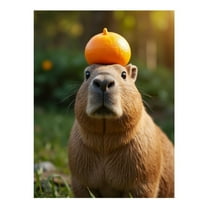 Diamond Art Kit for Adults, Capybara Orange Balance Diamond Painting for Adults Beginners, 5D DIY Diamond Art Painting Kits, Colorful Diamond Painting Craft for Home Decor 12x16