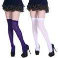 thumbnail image 4 of Women Girls Thigh High Over Knee Socks Sexy Lace Fishnet Stockings Long Socks, 4 of 19