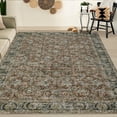 thumbnail image 2 of HOMERRY Washable Area Rug 9' x 12' Rug for Living Room Floral Pattern Carpet, Red, 2 of 6