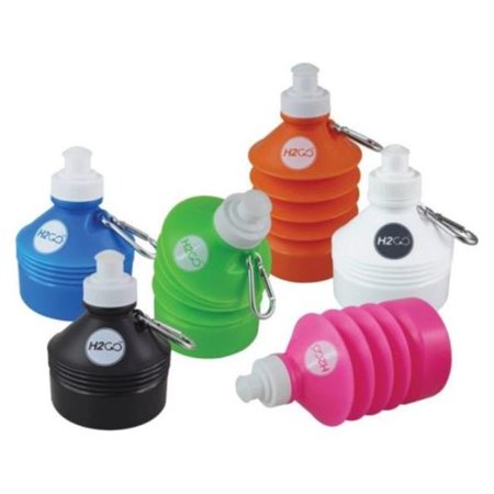 

H2GO HG001 16 oz Collapsible Assorted BPA Free Water Bottle