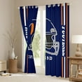 thumbnail image 3 of Erosebridal American Football City Curtains for Living Room,Chicago Blackout Curtains Set of 2(38x45),Blue Rugby Helmet Curtains and Drapes(38x45) For Boys,Lightweight Room Decoration, 3 of 6