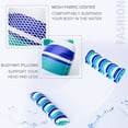 thumbnail image 3 of Kxuhivc Water Hammock Float Portable Foldable Swimming Pool Lounge Chair Inflatable Floating Lounger for Family Summer Vacation, Blue&Pink, 3 of 5