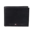 thumbnail image 1 of Cartera Tommy Hilfiger de piel con doble pliegue, color carbón, para hombre, 1 of 4