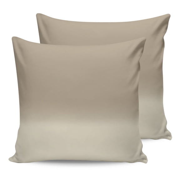 Pillow Covers 26x26 Set of 2, Beige Brown Ombre Throw Pillow Covers Decorative Couch Cushion Cover, Abstract Modern Art Gradient Microfiber Soft Square Pillowcases for Bedroom Living Room Sofa
