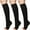 Black, variant on MecTo 3 Pairs 15-20mmhg Beige Knee High Compression Socks XXL Open Toe Compression Stockings for Women & Men