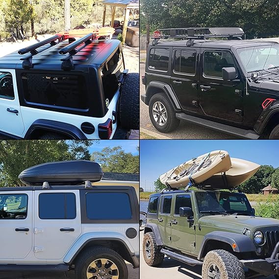 Universal 43.3" Car Roof Rack with Lock - Durable Aluminum Design for Secure Luggage & Gear Storage (165lb Capacity)