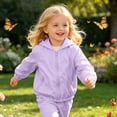 thumbnail image 2 of Curuila Child Girls Sun Jacket Long Sleeve Solid Color Hooded Zip Up Coat For Girls Summer Lightweight Comfortable Outerwear Size 6-7 Years, 2 of 9