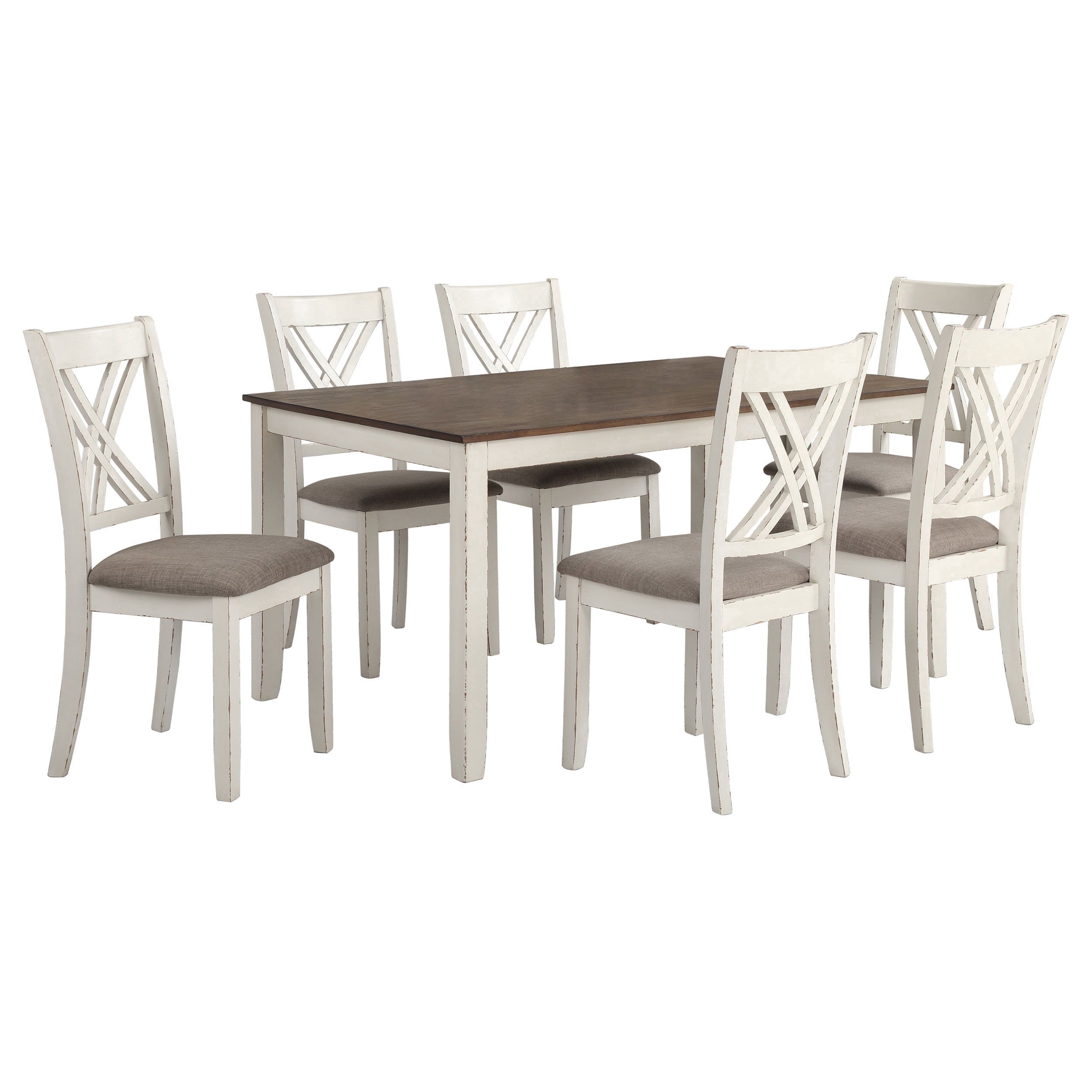 Crosley Furniture, 7 PC Dining Set, White Finish - Walmart.com