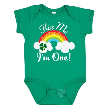 

Inktastic 1st Birthday Kiss Me Im One Gift Baby Boy or Baby Girl Bodysuit