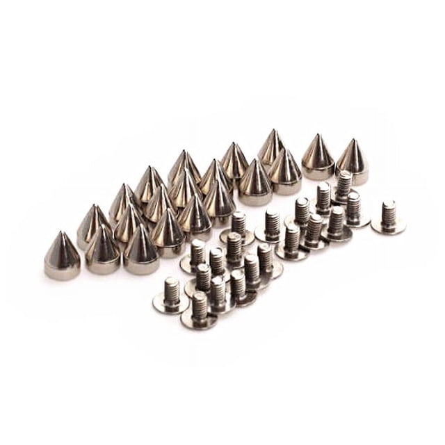 unbranded 20Pack Rivet Cone Studs Punk Style Silver for Craft Enthusiasts DIY Decoration Accessories