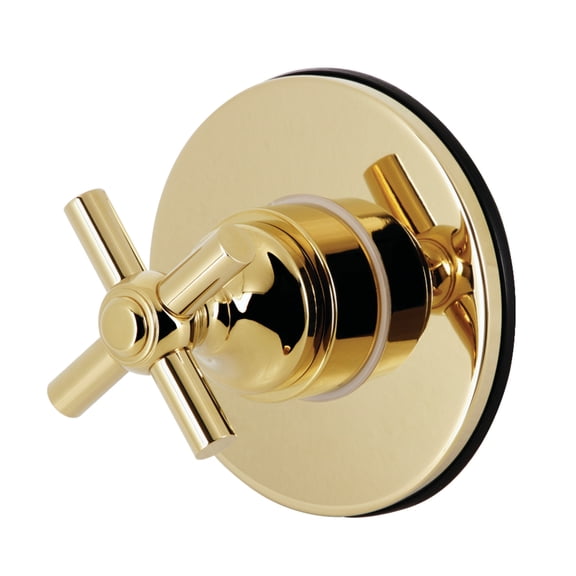 Kingston Brass KS3032EX Elinvar 3-Way Diverter Valve with Trim Kit, Polished Brass