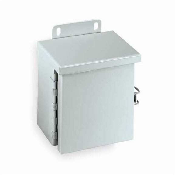 Padlockable Hasp Electrical Enclosures, 10 in H, 6 in D, 8 in W, 3R, Steel