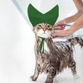 thumbnail image 5 of Adjustable Waterproof Pet Shower Cap for Cats Dogs, Reusable Bath Ear Cover with Straps, Grooming Accessory for Kitten Puppy Small Pets, Green, 5 of 5