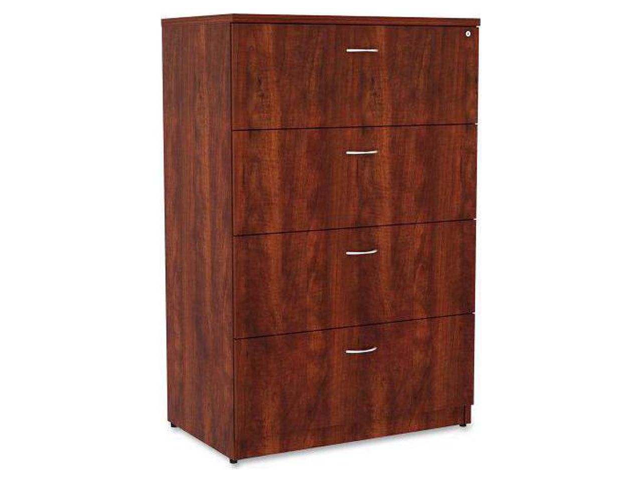 Lorell 4-Drawer Lateral File 35-1/2"x22"x54-3/4" Cherry 34387 - image 4 of 5