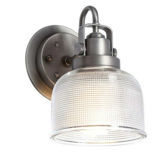Progress Lighting Archie 5.75 in. 1-Light Antique Nickel Bath Sconce P2989-81DI