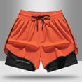 thumbnail image 4 of JXMVOJ Men's Solid Color Pocket Drawstring Casual Youth Versatile Sports Oversized Shorts, 4 of 5