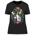 thumbnail image 1 of Rabbit Floral Egg T-Shirt Women -Image by Shutterstock, Female Medium, 1 of 2